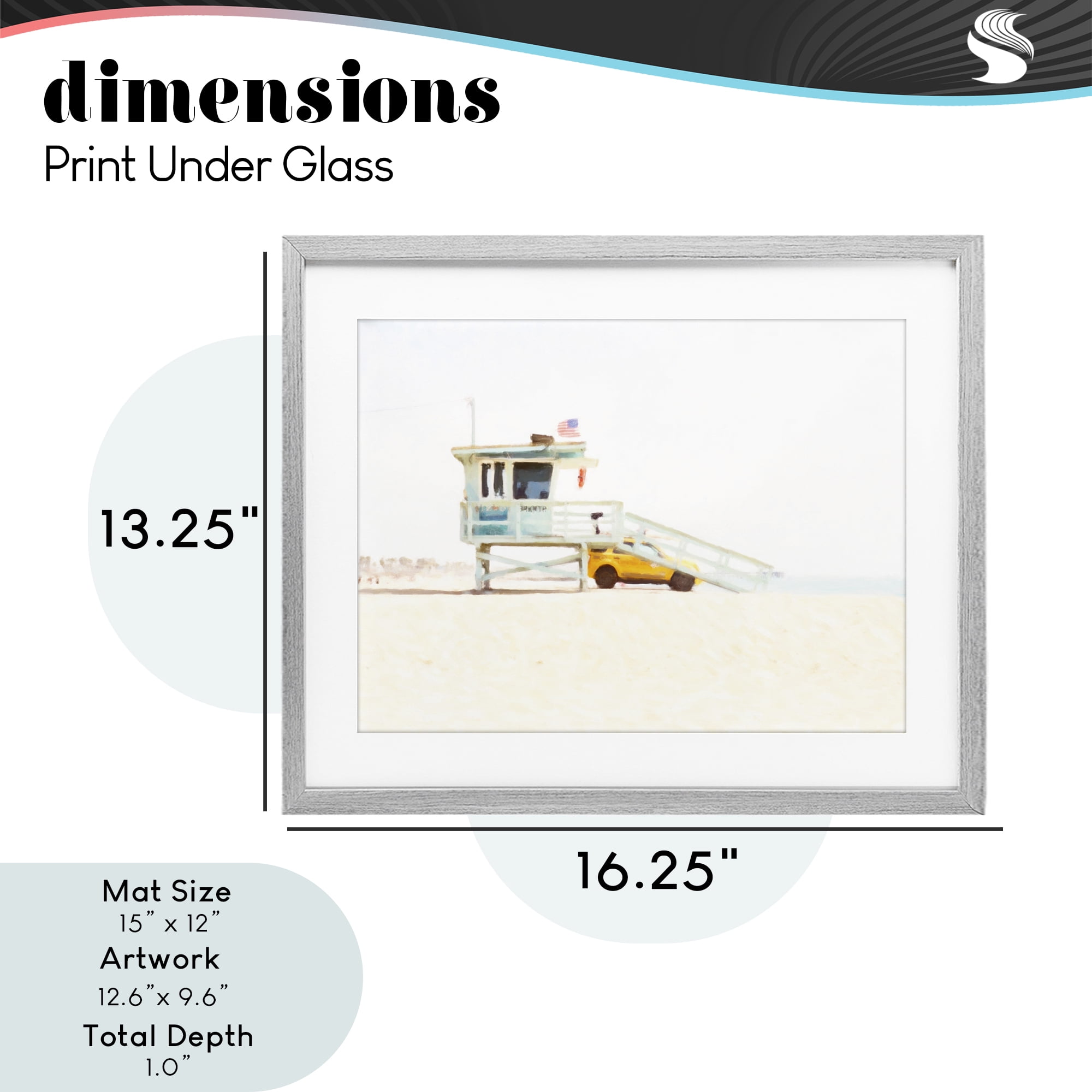 Stupell Industries Soft Light Lifeguard Station Gray Framed Print Under Glass, design by Kim Curinga