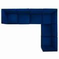 thumbnail image 4 of Modway Triumph 6-Piece Channel Performance Velvet Tufted Sectional Sofa in Navy, 4 of 11