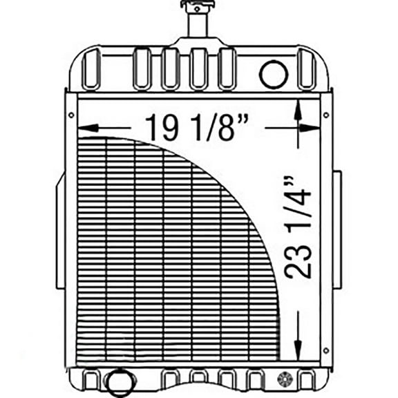 RAParts S.67478 Radiator, 386860R91 Fits Case IH