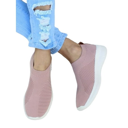 

LUXUR New Women s Mesh Sock Shoes Slip On Gym Sport Running Sneakers Trainers