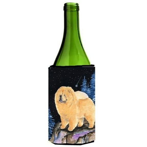 Starry Night Chow Chow Wine bottle sleeve Hugger 24 oz.