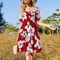 thumbnail image 4 of Hawaiian Pattern - Red Dress dress korean style dresses for special events women long dresses Long dress, 4 of 7