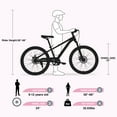 thumbnail image 5 of 24in Mountain Bike for Kids 9-12, SHINPT Students Bicycle with Adjustable Saddle and Handlebar, 24" Balance Bike with Multiple Colors for Best Gift, Suspension Mountain Bike for All Terrain, 5 of 6