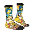 thumbnail image 3 of Simpsons Adult Socks Casual Tube Socks Durable Comfort Calf Socks Soft Elastic Crew Socks 2 Black-1, 3 of 9