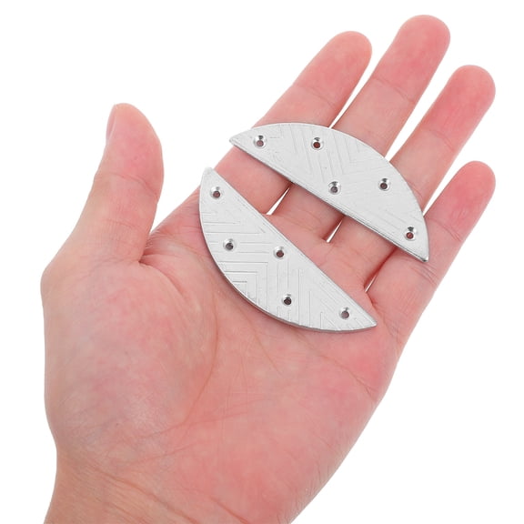 Hemobllo Iron Heel Repair Plates for Boots, Comfortable Sole Protectors, 2 Pairs for Shoe Repair