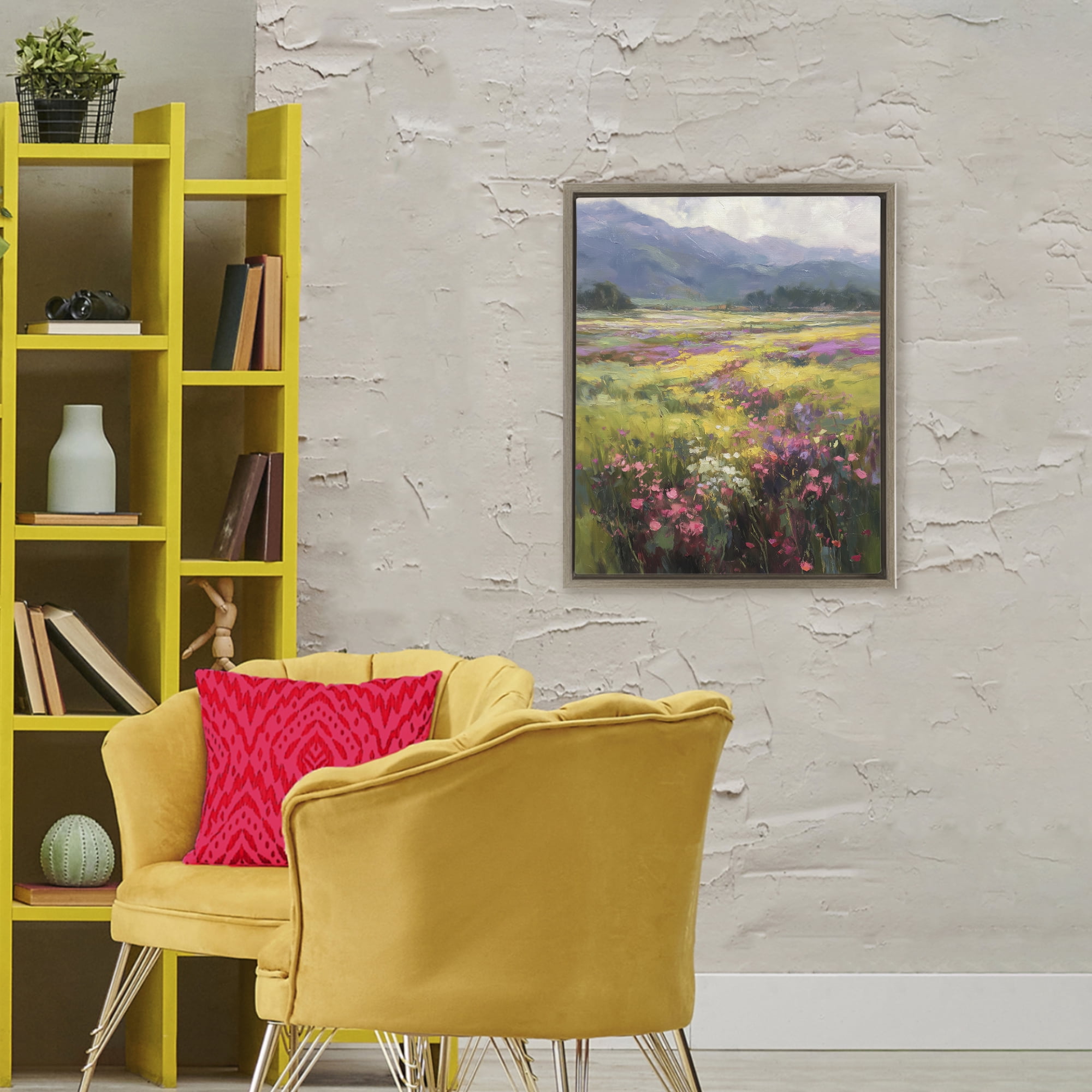 Stupell Industries Vast Horizon Of Flowers Brown Framed Floater Canvas Wall Art, design by Svetlana Aleynikova
