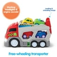 thumbnail image 2 of Kidoozie Lights 'n Sounds Transporter Truck Ages 18 months + Car Carrier Hauler Toddler Preschool, 2 of 6
