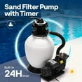 thumbnail image 5 of SPECSTAR 13" Sand Filter Pump with 1/2 HP Motor, 2640 GPH w/Timer for in/Above Ground Pools up to 14,000 Gallons, 7-Way Valve with 55-Pound Sand Capacity, 5 of 8