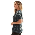 thumbnail image 2 of Just Love Loop Terry Tie Dye T-shirt for Women (Tie Dye Navy, Small), 2 of 3