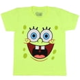 thumbnail image 3 of SpongeBob Squarepants T-Shirt Boy's Neon Big Face Short Sleeve Graphic Top, 3 of 6