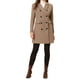 thumbnail image 2 of Abrigo de invierno para mujer INSPIRE CHIC, con solapa muesca, doble botonadura, color marrón claro, talla S, 2 of 6