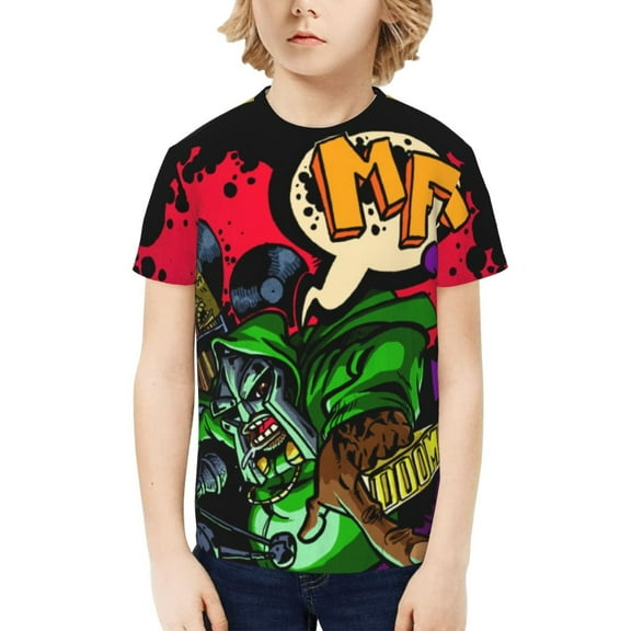 Mf Doom Kids T-Shirt 3d Printed Graphic T-Shirts Boys And Girls Short Sleeve Shirts For Youth Kids X-Small