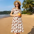 thumbnail image 4 of Disketp Cowboy Western para Vestido de Manga Corta para Mujeres, Vestidos de Verano para Mujeres, Casual y Holgado para la Playa, 4 of 6