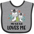 thumbnail image 3 of Inktastic Zebra My Nai Nai Loves Me Boys or Girls Baby Bib, 3 of 4
