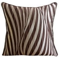 thumbnail image 1 of Fundas de almohada, fundas de almohada marrones, funda de almohada con olas marinas, funda de almohada cuadrada de jacquard de 50 x 50 cm (20 x 20 pulgadas), estilo moderno, abstracto - Ondas marrones, 1 of 4