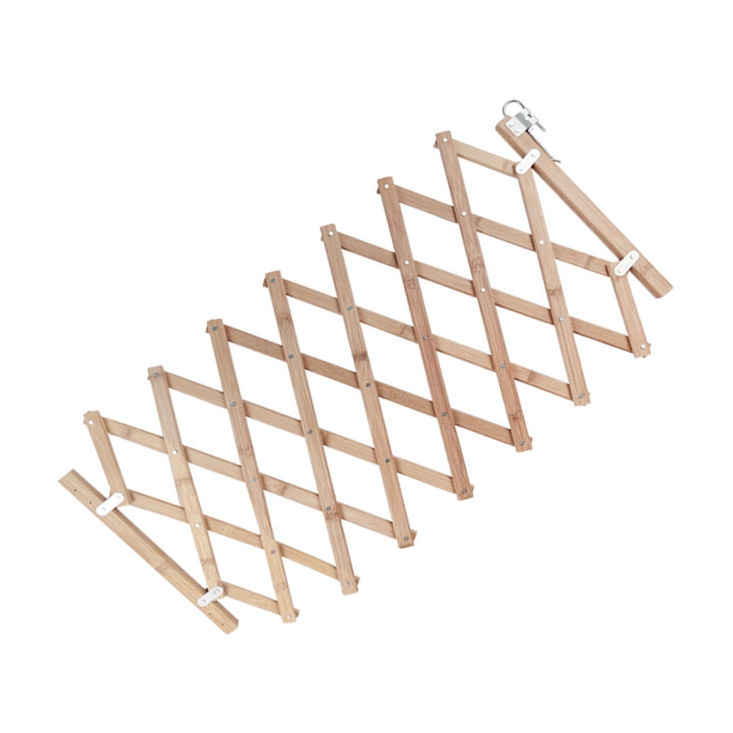 BESTOYARD Khaki Wooden Pet Gate Made of High Grade Wood for Doorway Hallway and Stair Safety Barrier