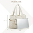thumbnail image 2 of GYNKY Tote Bag for Woman, Large Capacity Gym Bag Waterproof Puffer Shoulder Work Bag with Multiple Compartments, Beige, 2 of 8