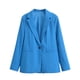 thumbnail image 5 of HH TRAF Blazer de manga larga con solapa versátil y sólido a la moda para mujer, chaqueta elegante de un botón para uso diario en la calle, de dos colores, 5 of 5