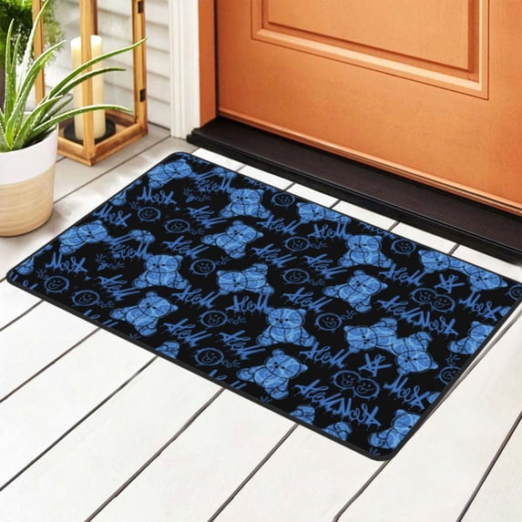ZICANCN Area Rugs Doormat , Bear Graffiti Pattern Facecloth Non-Slip Floor Mat Rug for Living Room Kitchen Sink Area Indoor Outdoor Entrance 36"x24"