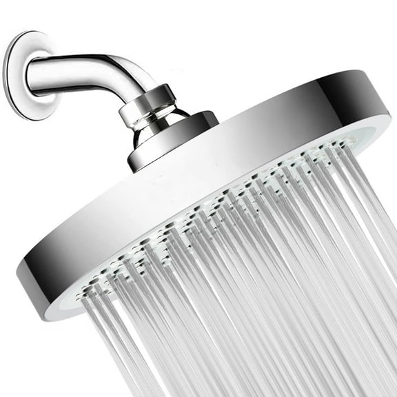 Shower Head High Pressure Rain,Luxury Bathroom Showerhead with Chrome Plated Finish,Adjustable Angles,Anti-Clogging Silicone Nozzles