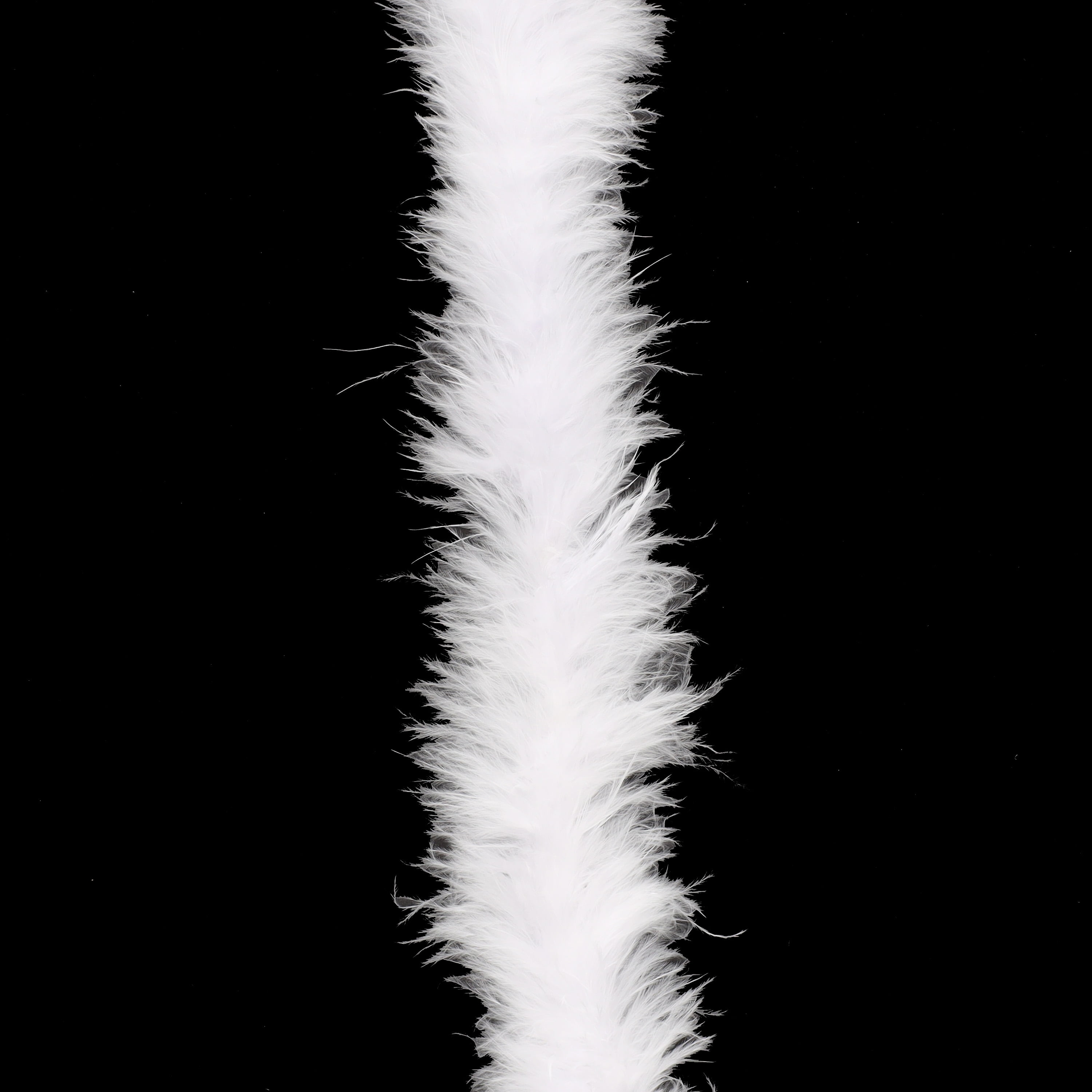 Feather Boa, W: 20-30 mm, White, 10 M, 1 Pack