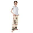 thumbnail image 4 of FORMRS Kids Pajama Pants with Pockets Size 9-10Y Boys Lounge Sleep Bottoms, Black Tartan, 4 of 8