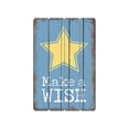 thumbnail image 1 of Blue & Yellow Make a wish Vintage Wood Sign, 1 of 1