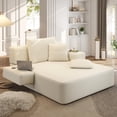 thumbnail image 2 of Luckhao Oversized Boneless Cloud Sofa, Adjustable Backrest with 3 Pillows & Side Storage Pockets for Living Room, 2 of 9