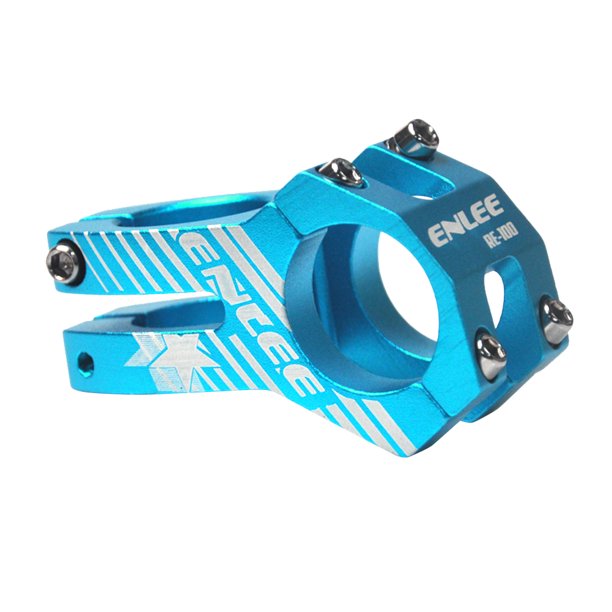 ENLEE 31.8mm Mountain Bike Stem Manillar MTB Short Hollow Stem (Azul) Likrtyny paseo en bicicleta