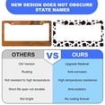 thumbnail image 3 of Cow Print Animal License Plate Frame Metal Car Accessories Personalized License Plate Cover Fits Standard U.S. Vehicles Size: 12.2 x 6 Inches for Men Women Gift, 3 of 7