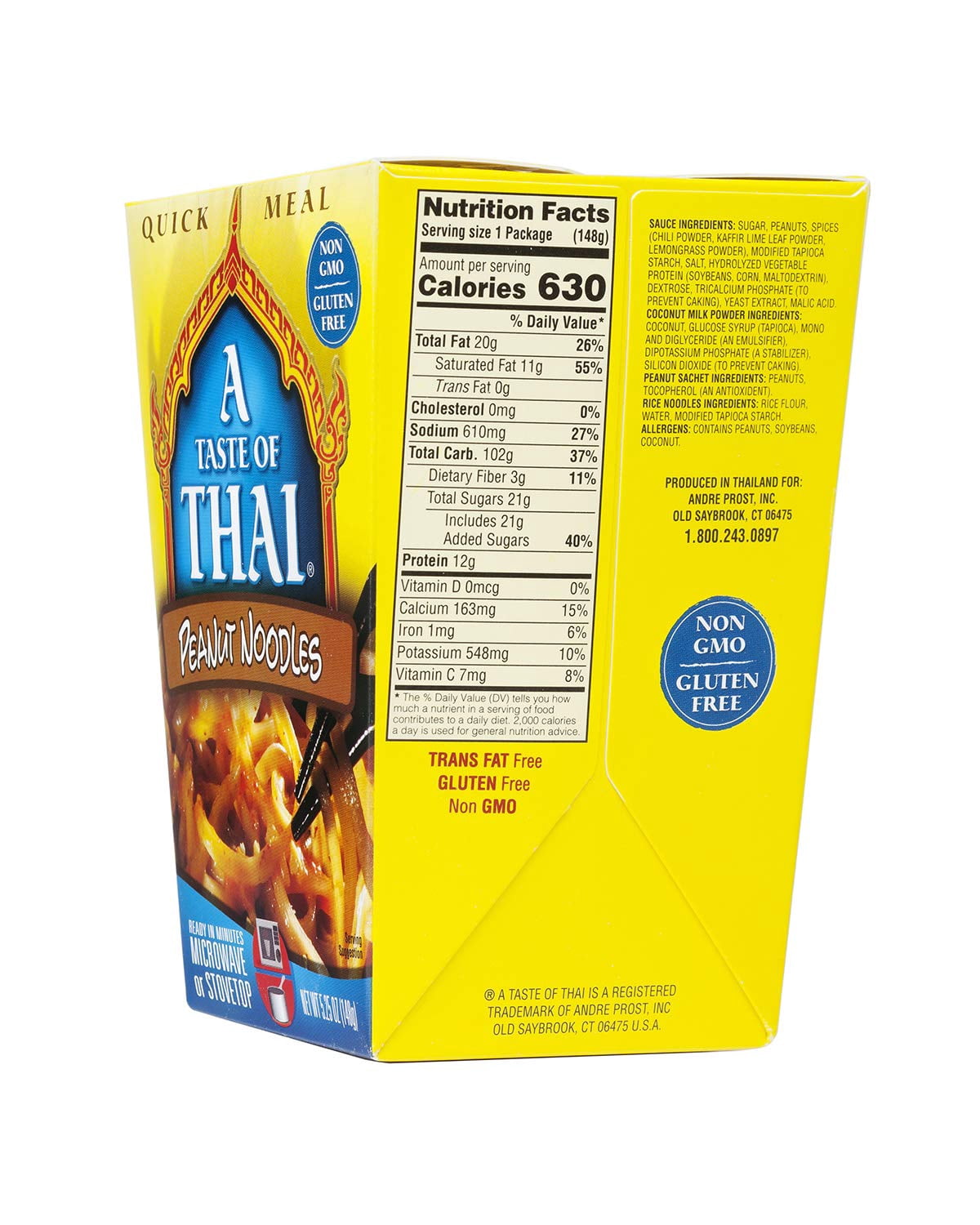 A Taste of Thai Peanut Noodles Quick Meal, 5.25-Ounce Boxes (Pack of 6)
