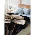 thumbnail image 5 of Black Gold Flower Flat Sheets Only Full Size, Soft Breathable Bed Top Sheets for Mattress, Gradient Luxurious Floral Botanical Luxury Bedding Flat Sheets for Home Hotel Bedroom Bed Protection, 5 of 9