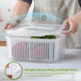thumbnail image 6 of Vegetable Containers 5 Pack, Luxear Vegetable Storage Containers for Refrigerator, BPA Free with Lid & Colander Fruit Containers 0.7+1.35+2.3+3.8+5.8L Fridge Organizers White, 6 of 8