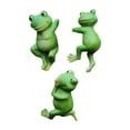 thumbnail image 3 of 3 Piezas Estatuas de ranas de jardín Maceta Paisajismo Mini Figuras de ranas colgantes Estatuas al aire libre Maceta de rana Hugger para balcón de la Zulema Figuras de rana, 3 of 8
