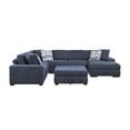 thumbnail image 5 of Lexicon Raife 4-Piece Chenille Sectional with Right Chaise and Ottoman in Blue, 5 of 14
