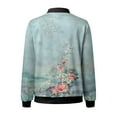 thumbnail image 4 of Ruyang Jacket for Women Women's Lightweight Bomber Biker Jacket Zip up Windbreaker Crop Bomber Jacket Coat with 2 Pockets, 4 of 5