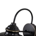 thumbnail image 3 of C Cattleya 1-Light Black Outdoor Barn Light with Gold Edges, 3 of 5