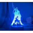 thumbnail image 1 of 3d night light singer series touch remote control crack remote control touch LED desk lamp gift F USB black remote control 16 colors, 1 of 1