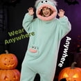 thumbnail image 5 of Big Mouth Monster Onesie Pajamas, Plush Monster Onesie, Soft Plush Loungewear, Cozy One Piece Loungewear Funny Onesie for Halloween Costumes, Halloween Pajamas & Christmas Pajamas Sky Blue S, 5 of 7