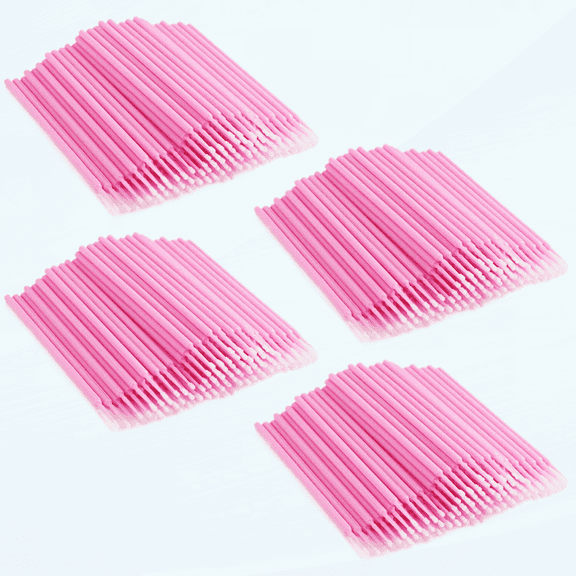 400 PCS Disposable Micro Applicator Brush, Latisse Application Brushes Micro swabs Eyelash Extension Brushes for Eyelashes Extensions and Makeup Application - Pink