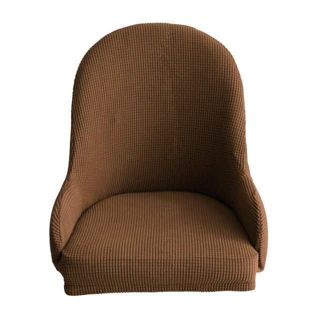 1pc Wing Back Dining Chair Cover Reusable Protector Seat decor arm wingback Covers for Decor light coffee
