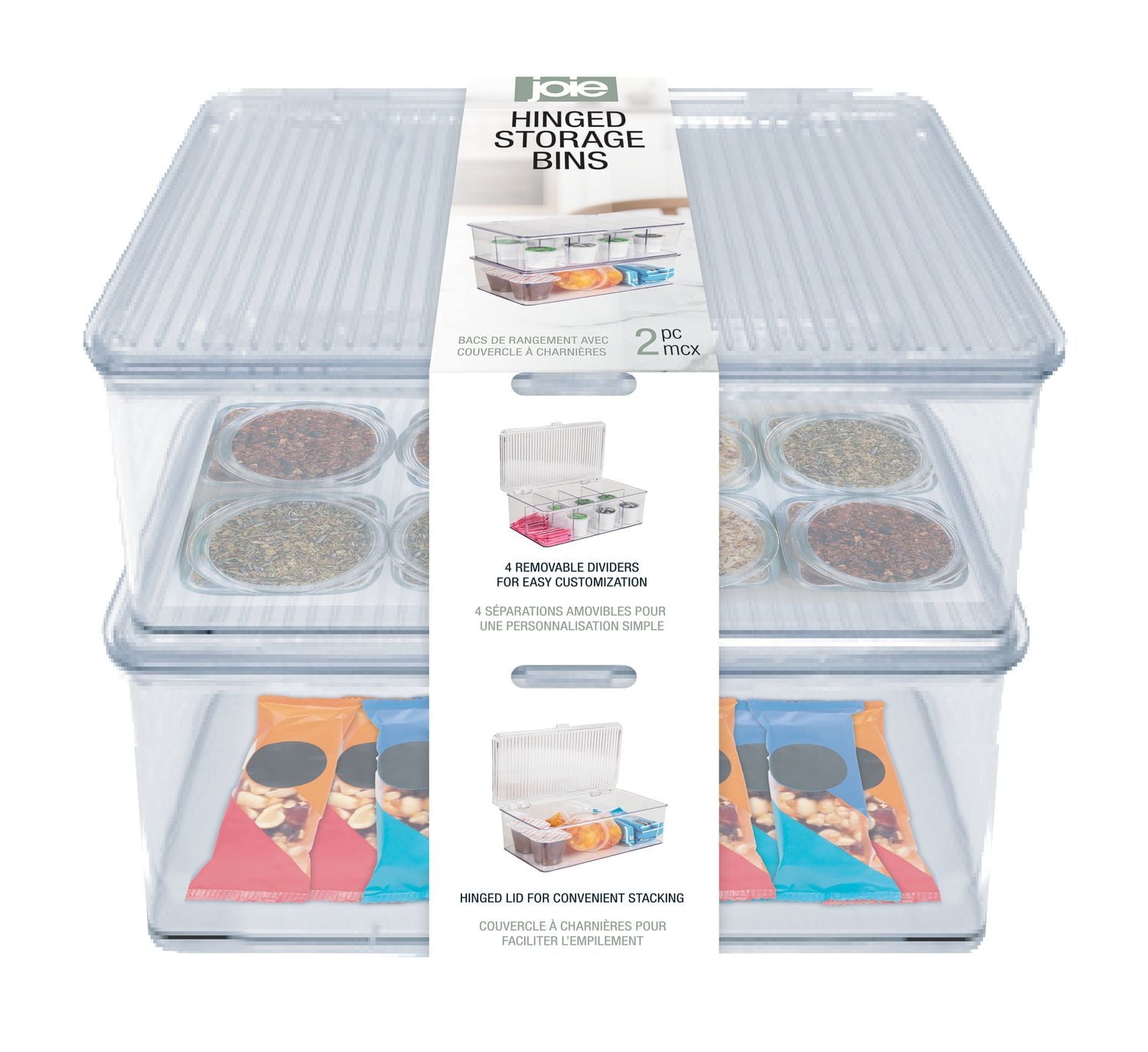 JOIE HINGED BINS 2PC, HINGED BINS 2PC