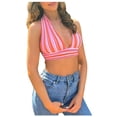 thumbnail image 1 of Pompotops Femmes Sexy Sans Manches Bandage Gilet Backless Profonde V-Cou Tops, 1 of 7