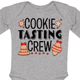 thumbnail image 4 of Inktastic Christmas Cookie Tasting Crew with Holiday Cookies Boys or Girls Long Sleeve Baby Bodysuit, 4 of 5