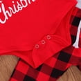 thumbnail image 4 of WSEVYPO Christmas 4Pcs Outfit Set Baby Girls Boys My First Christmas Rompers, 4 of 6