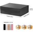 thumbnail image 4 of 2 Black Large Gift Box with Lid 13x9x4 Inches, Bridesmaid Proposal Box, Hard Collapsible Gift Box with Magnetic Closure, Groomsman Box Reusable Gift Box for Clothes (Glossy Black), 4 of 14