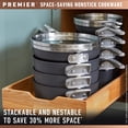 thumbnail image 3 of Open Box Calphalon Premier Space Saving 12" Hard Nonstick Everyday Pan w/Lid, 3 of 14