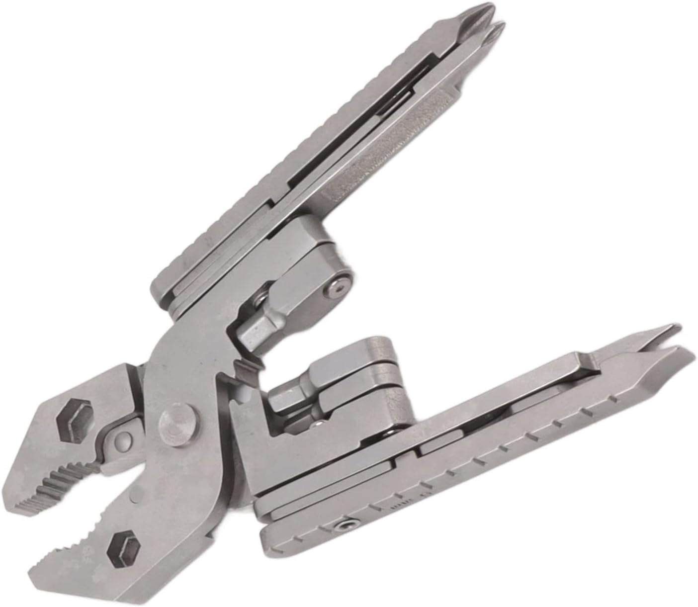 ABPETE Micro Pocket Multitool Cast Steel Pliers, Screwdriver Card Needle Wire Stripper Wrench Portable Folding Tool for Dad