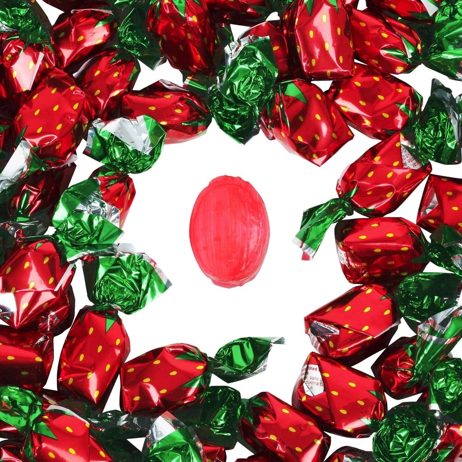 Strawberry Flavored Classic Bon Bons | 5 Pounds Individually Wrapped Fresh Nostalgia Bulk Hard Candy (Approx. 300 Pieces) Great For Any Occasion!