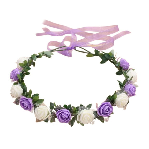 UNTERING Flower Headbands Women Bride Flower For Wedding Party Supply Floral Garlands Wreath Floral Headbands